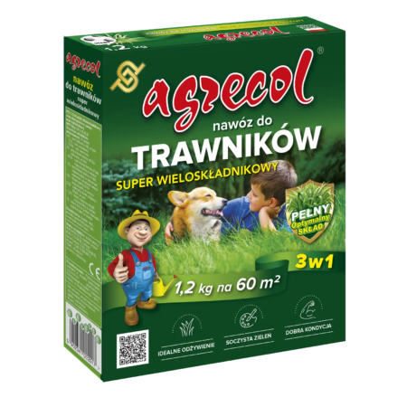 Agrecol nawóz do trawników super wieloskładnikowy 1,2 kg – opakowanie