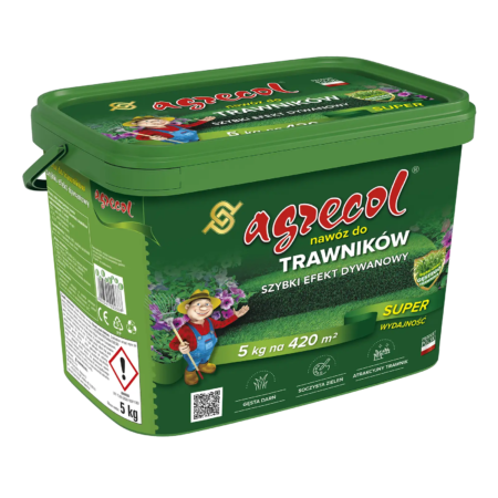 Agrecol nawóz do trawników szybki efekt dywanowy 5 kg – opakowanie