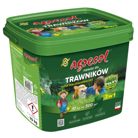 Agrecol nawóz do trawników super wieloskładnikowy 10 kg – opakowanie