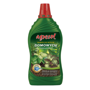 Agrecol – nawóz mineralny do roślin domowych o ozdobnych liściach 1 l – przód opakowania
