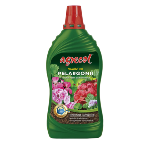 Agrecol – nawóz mineralny do pelargonii i roślin balkonowych 1 l – przód opakowania