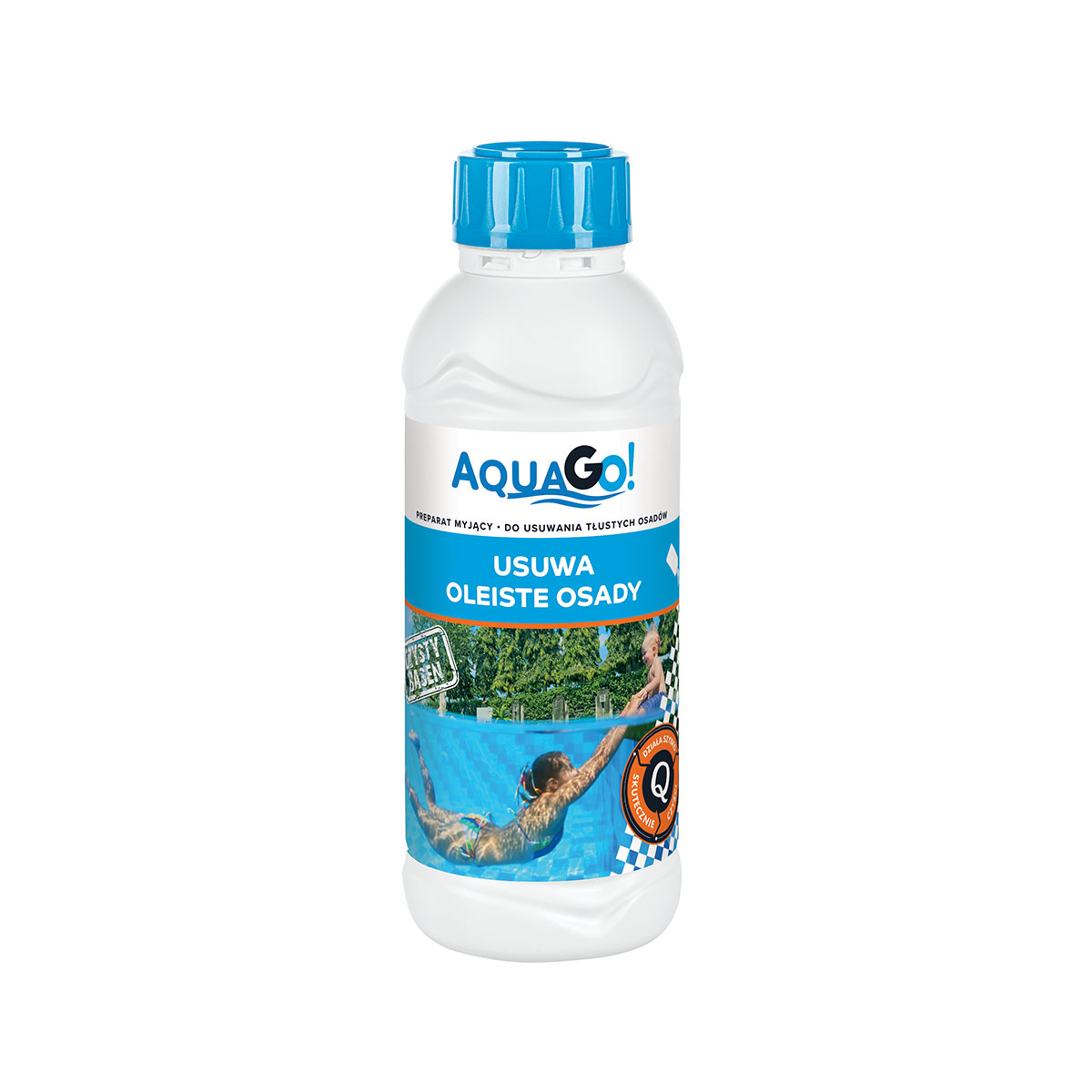 AquaGo! Anti Oily Preparat do usuwania oleistych tłustych osadów z wody w basenie jacuzzi 1 L